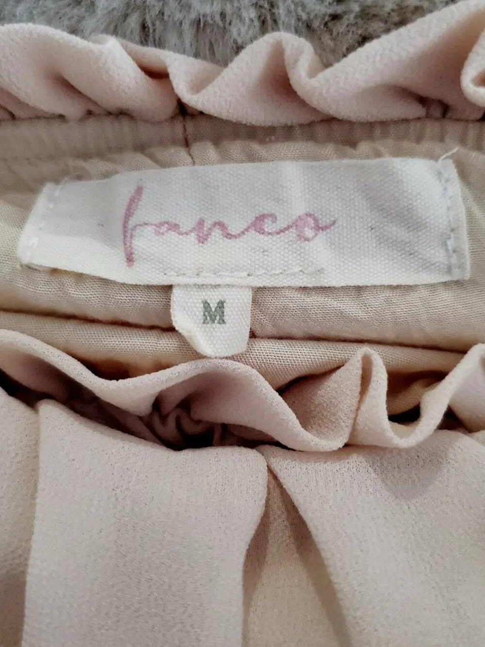Fanco Tiered Ombré Maxi Dress Peach Pink Black Boho Cottagecore Dress M Romantic